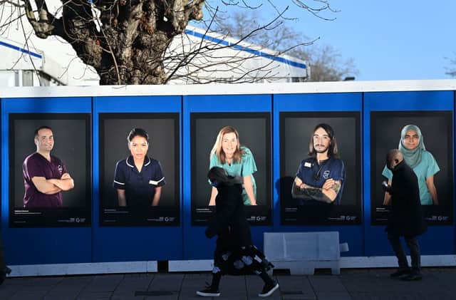 Staff shortages in health and social care could prevent NHS from tackling record waiting lists (Photo by JUSTIN TALLIS/AFP via Getty Images)
