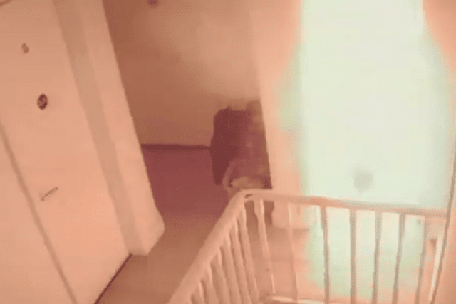 CCTV footage showing an e-scooter exploding in a house in Brent. Credit: LFB