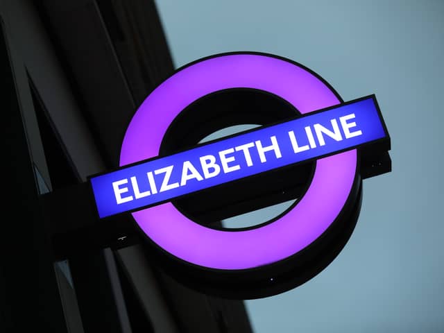 The Elizabeth Line sign at Bond Street. Credit: Isabel Infantes/Getty Images.