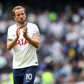 Harry Kane of Tottenham Hotspur applauds the fans during the Premier League match (Photo by Julian Finney/Getty Images)