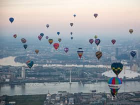 Dozens of hot air balloons will take flight across London in the Lord Mayor’s Hot Balloon Regatta. 