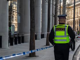 A City of London Police officer in Bishopsgate. (Photo by Chris J Ratcliffe/Getty Images)