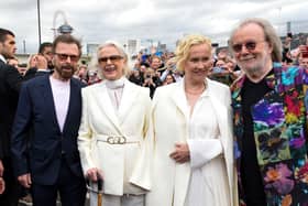 Abba band members Björn  Ulvaeus, Anni-Frid Lyngstad, Agnetha  Fältskog and Benny Andersson