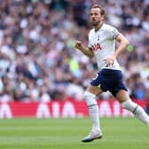 Harry Kane of Tottenham Hotspur during the Premier League match between Tottenham Hotspur . (Photo by Richard Heathcote/Getty Images)