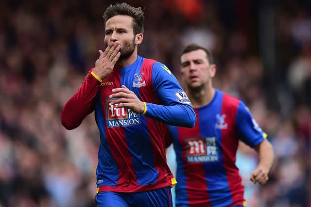 Yohan Cabaye of Crystal Palace celebrates scoring his team's first goal from the penalty (Photo by Alex Broadway/Getty Images)