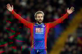 Yohan Cabaye of Crystal Palace gestures during the Premier League match between Crystal Palace and Swansea City  (Photo by Julian Finney/Getty Images)