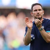 Frank Lampard, Caretaker Manager of Chelsea, acknowledges the fans after his final game in charge  (Photo by Warren Little/Getty Images)