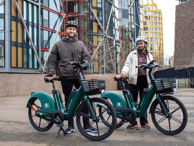 E-bike provider HumanForest says it is a zero emission operator, with a fully electric fleet and use of renewable energy. Credit: HumanForest.