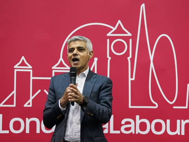 The mayor of London, Sadiq Khan. Credit: Ian Forsyth/Getty Images.