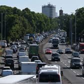 Traffic in London. Credit: Justin Tallis/AFP via Getty Images.