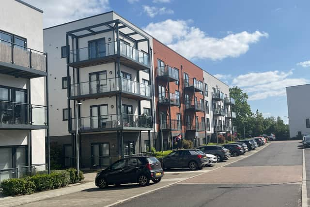 Some of the affected blocks on the Kings Park estate, Harold Wood, Havering. Credit: Steve Bulkan.