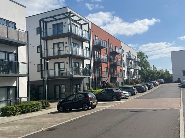 Some of the affected blocks on the Kings Park estate, Harold Wood, Havering. Credit: Steve Bulkan.