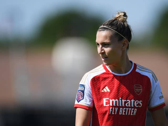 Arsenal’s Steph Catley. Credit: Arsenal FC via Getty Images.
