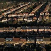 An aerial shot of housing in south-east London. Credit: Daniel Leal/AFP via Getty Images.
