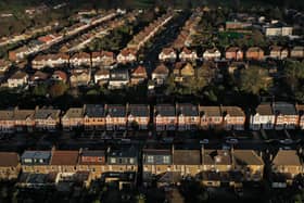 An aerial shot of housing in south-east London. Credit: Daniel Leal/AFP via Getty Images.
