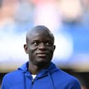 Chelsea’s French midfielder N’Golo Kante reacts at the end of the English Premier League football match  (Photo by JUSTIN TALLIS/AFP via Getty Images)