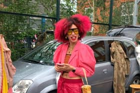A happy customer at St. Augustine’s car boot sale in Kilburn