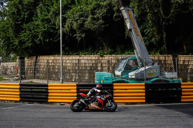 Spanish rider Raul Torras Martinez competes during the 54th Macau Motorcycle Grand Prix