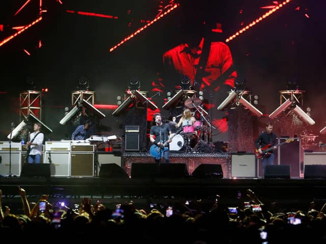 The Foo Fighters are heavily rumoured to perform at Glastonbury 2023 as mystery band The ChurnUps - Credit: Getty