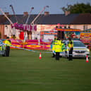 The scene in Swindon where a teenager was stabbed