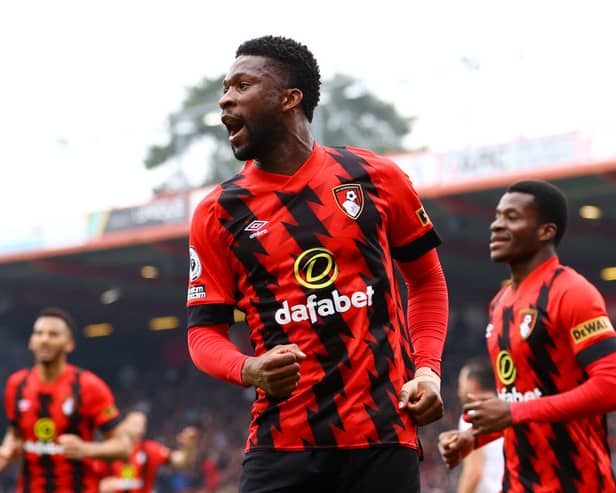 Jefferson Lerma of AFC Bournemouth celebrates after scoring the team’s second goal (Photo by Michael Steele/Getty Images)