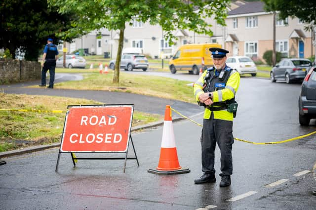 Police at scene after a stabbing in Bath