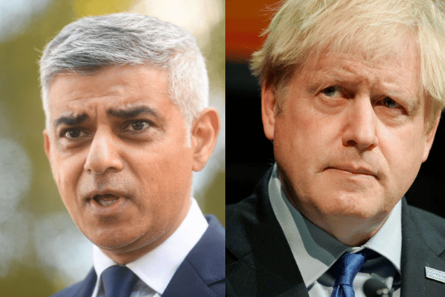 Sadiq Khan (left) and Boris Johnson (right)