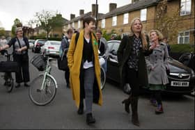 Brighton Green Party MP Caroline Lucas and prospective Brighton candidate Sian Berry. (Photo by Dan Kitwood/Getty Images)