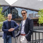 James Rayner and Marc Francis-Baum outside at King’s Cross