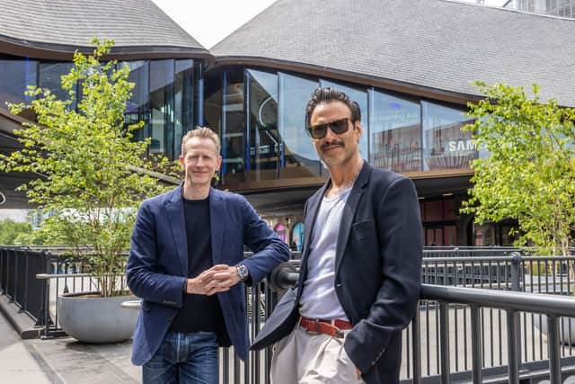 James Rayner and Marc Francis-Baum outside at King’s Cross