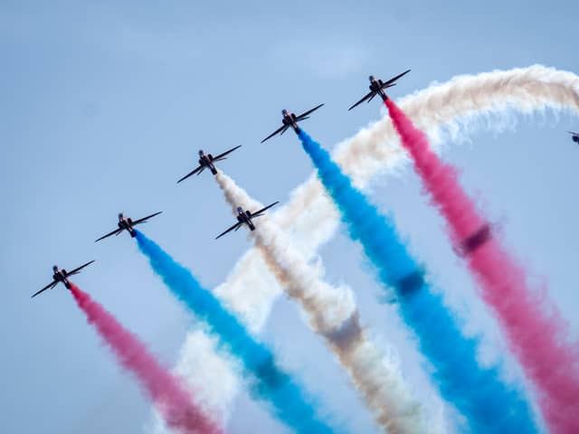 The Red Arrows will fly over Buckingham Palace this weekend for Trooping the Colour