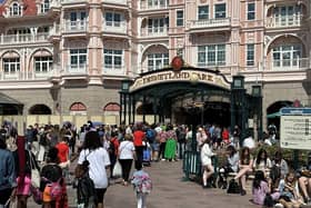 A view of Paris Disneyland while the visitors are on long queues during the workers’ strike in Paris, France on May 30, 2023. (Photo by Mohamad Salaheldin Abdelg Alsayed/Anadolu Agency via Getty Images)
