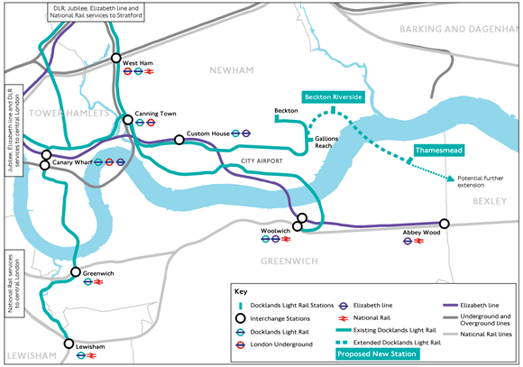 The proposed DLR extension. (Picture by TfL)