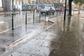 Heavy rainfall led to surface water in London. (Photo André Langlois)