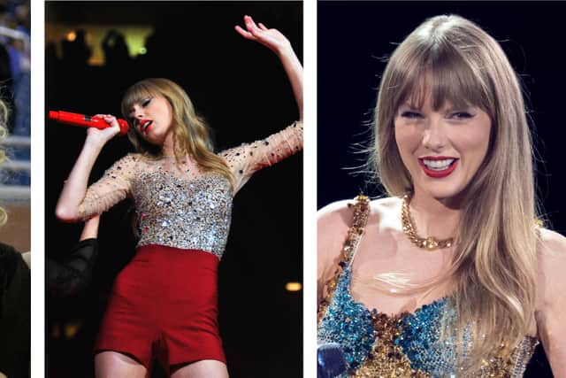 The countdown is on for Taylor Swift at Wembley Stadium in 2024. (Photos by Al Messerschmidt/Theo Wargo for Jingle Ball 2012/Suzanne Cordeiro/Getty)