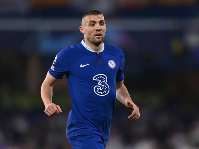 Mateo Kovacic of Chelsea in action during the UEFA Champions League quarterfinal second leg match  (Photo by Michael Regan/Getty Images)