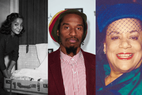 Mona Baptiste (left), Benjamin Zephaniah (middle) and Dame Jocelyn Anita Barrow (right)