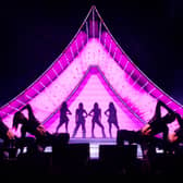 Rose, Jennie, Lisa, and Jisoo of BLACKPINK perform at the Coachella Stage during the 2023 Coachella Valley Music and Arts Festival  on April 22, 2023 in Indio, California. (Photo by Emma McIntyre/Getty Images for Coachella)