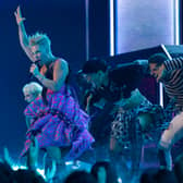 P!NK performs onstage at the 2023 iHeartRadio Music Awards at Dolby Theatre in Los Angeles, California on March 27, 2023.