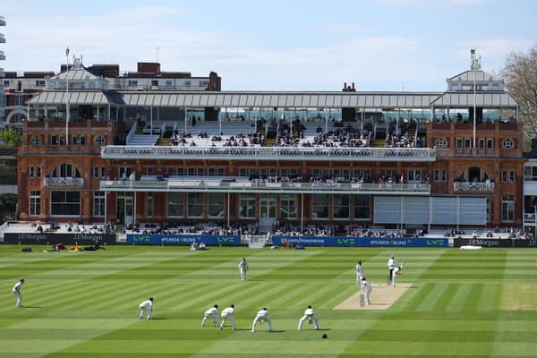 A general view of play on day one of the LV= Insurance County Championship Division 1 match between Middlesex and Nottinghamshire at Lord's Cricket Ground on April 20, 2023 in London, England. (Photo by Clive Rose/Getty Images)