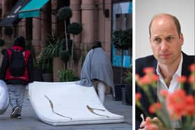 A new report has revealed that rough sleeping in London has increased by over a fifth, in the same week that Prince William launched his Homewards project. (Photos Getty)