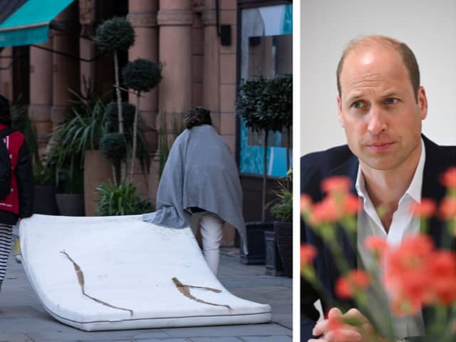 A new report has revealed that rough sleeping in London has increased by over a fifth, in the same week that Prince William launched his Homewards project. (Photos Getty)