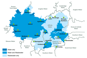 Thames Water’s coverage area. (Picture Thames Water)