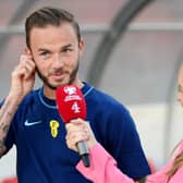 : James Maddison of England is interviewed prior to the UEFA EURO 2024 qualifying round group C match (Photo by Mike Hewitt/Getty Images)