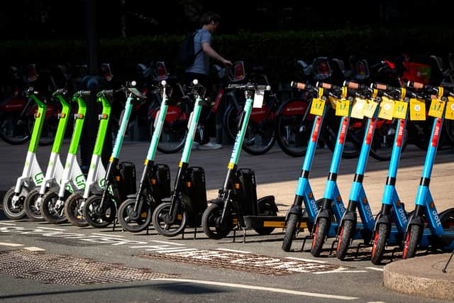 There are 5,000 e-scooters available to rent throughout London. Credit: TfL