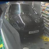 Ram-raiders reversed an SUV into a Co-op in Poole to steal a cash machine. (Photo MPS)