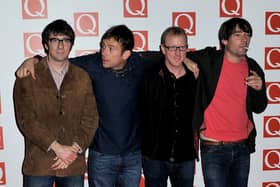 Graham Coxon, Damon Albarn, Dave Rowntree and Alex James of Blur at the Q Awards in 2012.  (Photo by Gareth Cattermole/Getty Images)