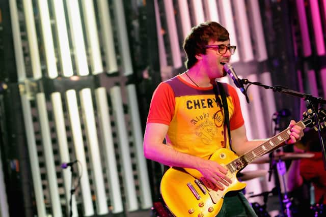 Graham Coxon with Blur at Glastonbury in  2009.  (Photo by Jim Dyson/Getty Images)