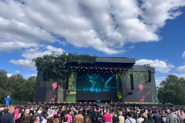 Blue skies and a massive crowd for The Rose at BST Hyde Park. (Photo by André Langlois)