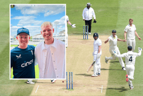 Aaron Ramsdale cheered on Ollie Pope at Lord’s (Image: Getty / Instagram @aaronramsdale)